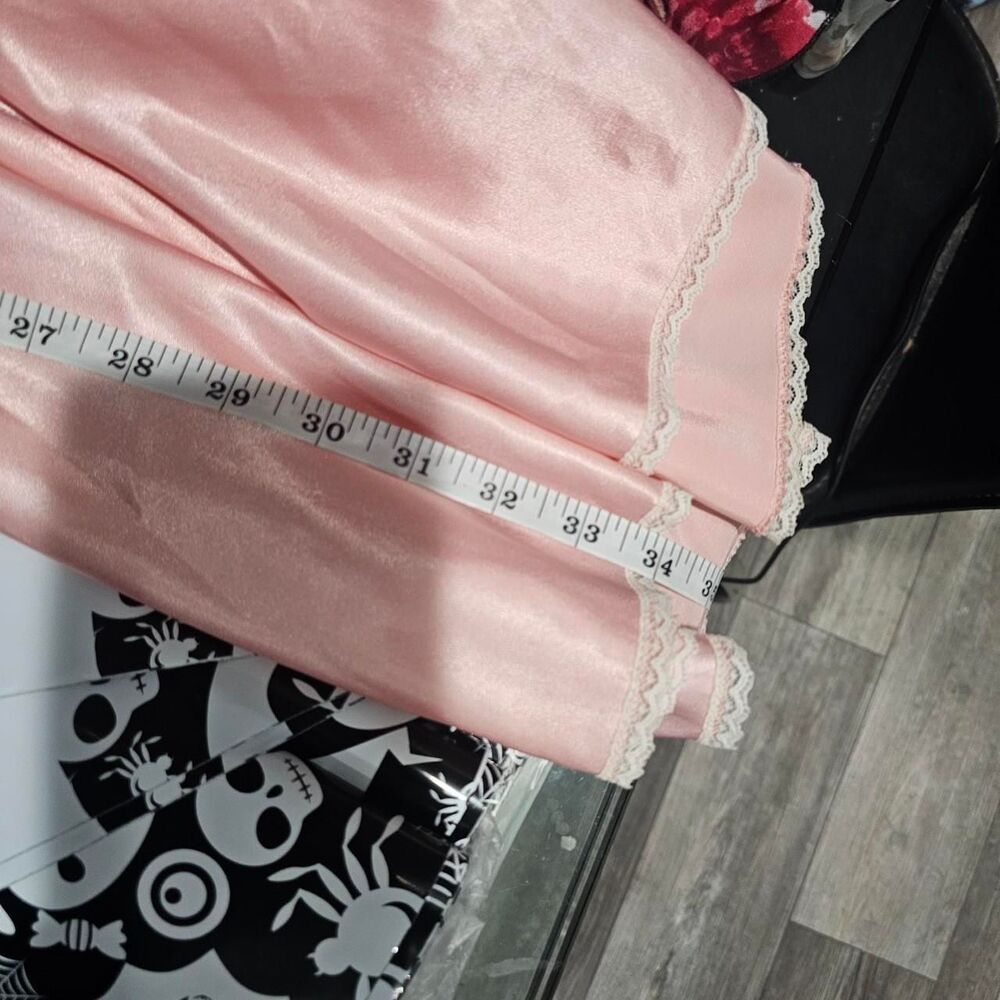 vintage 90s baby pink satin fairy whimsigoth mini dress - Picture 4 of 7